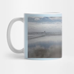 Daybreak in silver and blue Mug